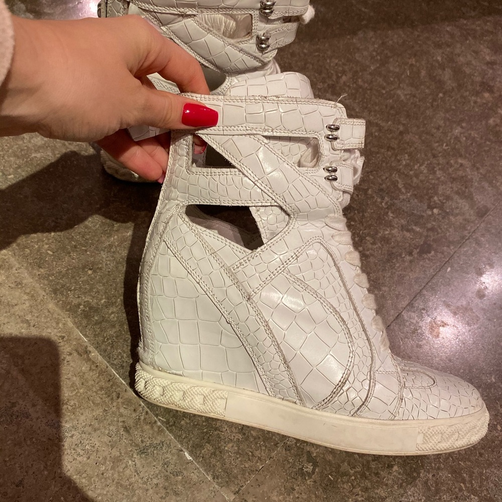 CASADEI WEDGED SNEAKERS SNEAK SKIN